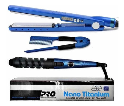 LuxeStyler® - Combo Plancha, Rizador y Peine de Cabello