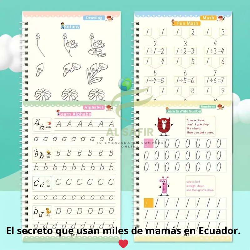 SET DE 4 DE LIBROS MAGICOS CALIGRAFIA-MagicWrite™